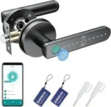 Biwibon Fingerprint Door Knob with 5 Unlock Options for $18.49