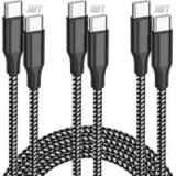 Bkayp 10ft 60W USB-C Cable (3-Pack) for $3.49