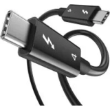 Bkayp 3.3ft Thunderbolt 4 USB-C Cable for $5.99 – 240W Fast Charging, 40Gbps Data Transfer