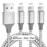 Bkayp 10ft USB-A to Apple MFi Certified Lightning Cable (3-Pack) for $3.99