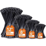 Black Cable Zip Ties – 400-Pack for $5.99