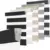 Black METechs No-Drill Zebra Blinds – Dual Layer Light Filtering Cordless Shades for $44.75