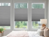 Blackout Gray Cellular Honeycomb Blinds for $10.00
