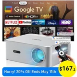 Blackview OSCAL PV800Pro 4K Smart Projector Now $167.20