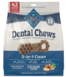 42-Count Blue Buffalo Dental Chews for Dogs Now $18