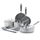 Bobby Flay 10-Piece Stainless Steel Cookware Set for $63.00