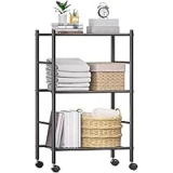 BolDuck 3-Tier Metal Shelf Organizer Rack with Wheels for $17.49