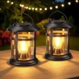 Bonlion 800mAh Solar Waterproof Hanging Lanterns (2-Pack) for $14.95
