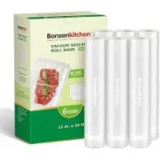Bonsenkitchen 6 Rolls 11″ x 16′ Vacuum Sealer Bags for $8.49