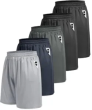 5-Pack BOOJO Men’s Athletic Gym Shorts with Pockets (Large Only) – $20