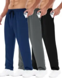 3-Pack BOOJO Men’s Sweatpants with Pockets (Large) – $26
