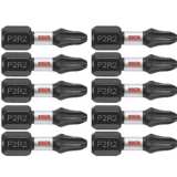 BOSCH ITP2R21B 10-Pack Phillips/Square #2 Impact Tough Screwdriving Bits for $4.21