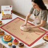 Bredominant 26″ x 16″ Silicone Baking Mat (Red) + Recipe Book $6.50