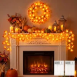 Brightown 20′ 40-LED Fall Decor Garland (2-Pack) for $4.99