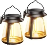 Bucasa 3000 Lumens Rechargeable Outdoor Solar Lanterns for $12.99
