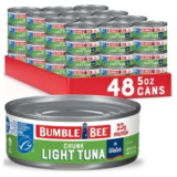 48-Count Bumble Bee Chunk Light Tuna in Water for $32