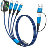 4-in-2 USB A/C Multi Charging Cable – 5FT for $4.93