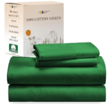 California Design Den King Size Cotton Sheet Set in Emerald Green for $22.94