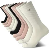 Calvin Klein Men’s Cushioned Athletic Crew Socks (10-Pack, Ivory Assorted) – $12.97