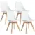 CangLong Modern Upholstered Dining Chairs Set of 4 for $89.99