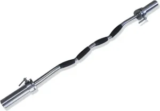 CAP Barbell 47″ Olympic EZ Curl Bar with Rubber Grips for $20