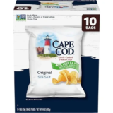 Cape Cod Less Fat Original Kettle Potato Chips 10-Count for $4.58