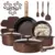 CAROTE 19-Piece Dark Chocolate Ceramic Nonstick Cookware Set for $39.99