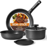 Carote 6-Piece Nonstick Cookware Set with Detachable Handles for $19.99