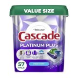 Cascade Platinum Plus Dishwasher Pods 4 x 57-Count for $61.14