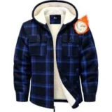 Ceoutdoor Men’s Flannel Sherpa Plaid Winter Zip Up Hoodie for $19.99