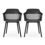 Set of 2 Christopher Knight Home Ladonna Outdoor Dining Chairs – $94