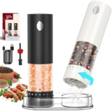 Circle Joy Rechargeable Electric Salt & Pepper Grinder Set with LED Light for $9.99