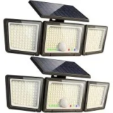 Claoner 3500-Lumen 286-LED Solar Motion Sensor Lights (2-Pack) for $19.99