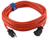 Clear Power 25 ft Outdoor Extension Cord (16/3 SJTW, Orange) – $9.99