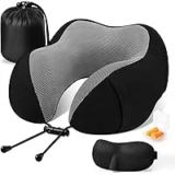 CloudBliss Premium Memory Foam Travel Pillow for $9.99