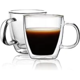 CnGlass 2-Pack Insulated Espresso Glass Mugs 5.4oz for $9.99