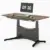 Colamy 55″x28″ Dual Motor Electric Standing Desk with Hidden Drawer (Walnut/Black) – $233.99