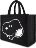 Concept One Peanuts Snoopy Faux Fur Tote Bag for $9.99