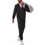 Coofandy Men’s Casual Full Zip Athletic Sweat Jacket and Pants Set for $17.99