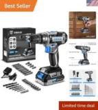 20V Cordless Electric Drill with LED Light – New for $44.63