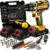 24V Cordless Power Drill with 3/8 Keyless Chuck and 2 Batteries – $24.49