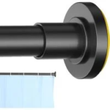 CorkLatta 31″-80″ Black Shower Curtain Rod $7.94