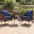 Costway 3-Piece Patio Wicker Bistro Set with Double-Tier Glass Table for $104.99