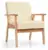 Costway Mid-Century Upholstered Accent Arm Chair (Yellow Floral) – $39