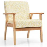 Costway Modern Accent Armchair Upholstered Lounge Chair $38.99 at Walmart