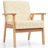 Costway Modern Accent Upholstered Lounge Chair for $39