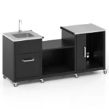 Costway Outdoor Grill Table with Sink and Drainage – $329.99 ($1085.60 Original)