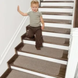 COSY HOMEER 4-Piece Non-Slip Carpet Mat Indoor Stair Runner for $11
