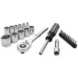 CRAFTSMAN 24-Piece 3/8 Inch Drive SAE Mechanics Tool Set for $17.99