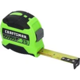 Craftsman CMHT38225LW 25ft High-Visibility Tape Measure for $5.99